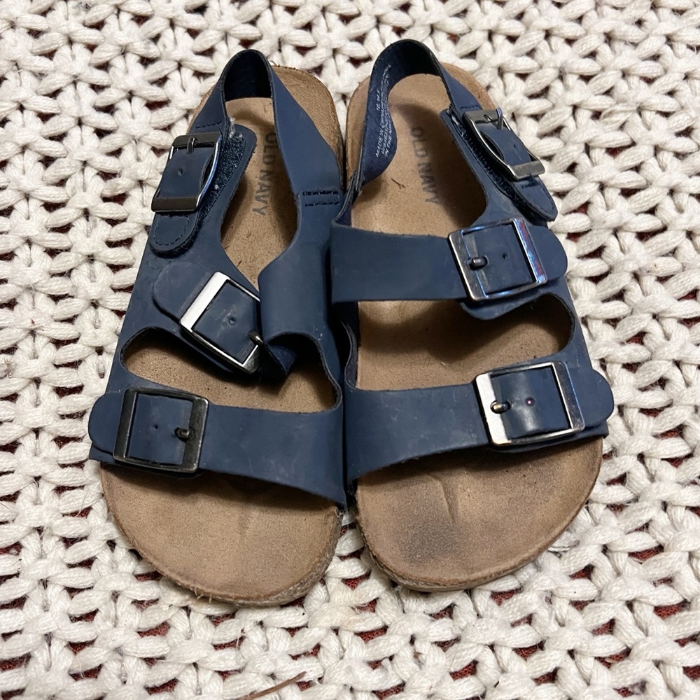 Old Navy Toddler Blue Footbed Sandals 10